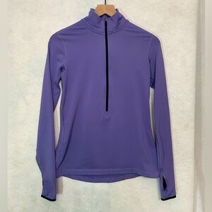Nike Pro Hyperwarm Dri Fit Fitted Half-zip Purple Women’s Medium